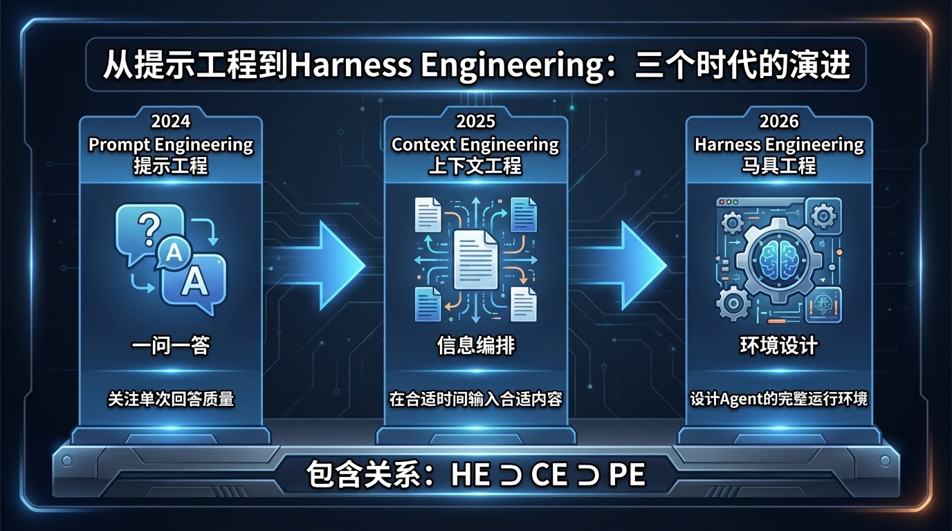 三个时代的演进——从提示工程到上下文工程再到 Harness Engineering