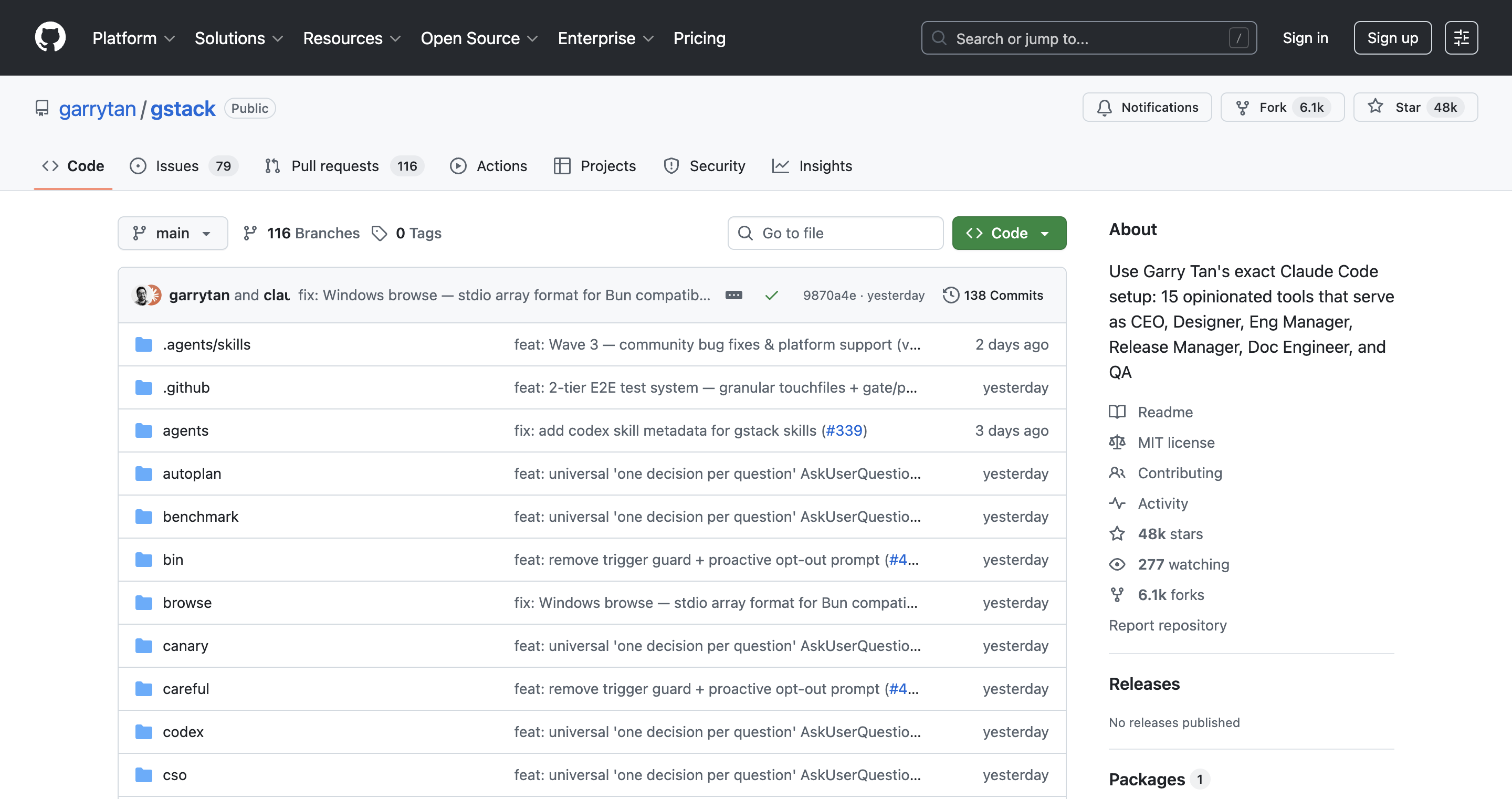 GStack GitHub 仓库——Y Combinator 总裁 Garry Tan 的 Claude Code 开发流程